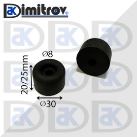 Гумен тампон Ø  8 х Ø 30 х 25 mm